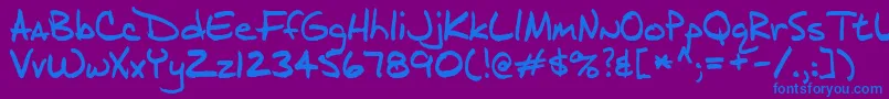 J.D. Font – Blue Fonts on Purple Background