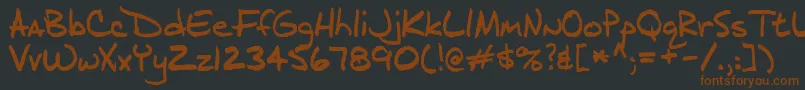 J.D.-fontti – ruskeat fontit mustalla taustalla