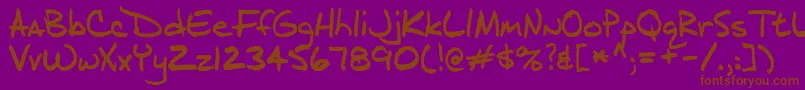 J.D. Font – Brown Fonts on Purple Background