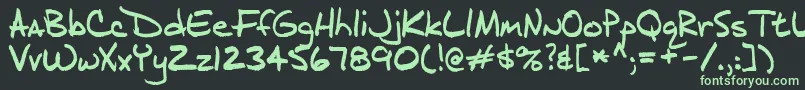 J.D. Font – Green Fonts on Black Background