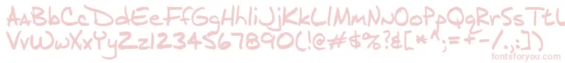 J.D. Font – Pink Fonts on White Background