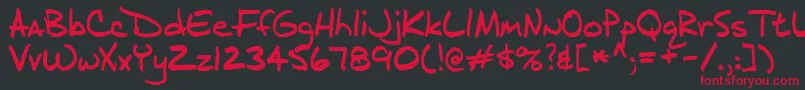 J.D. Font – Red Fonts on Black Background