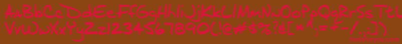 J.D. Font – Red Fonts on Brown Background