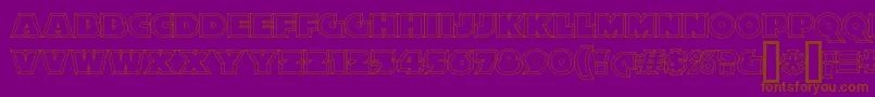 XylitolHollow Font – Brown Fonts on Purple Background