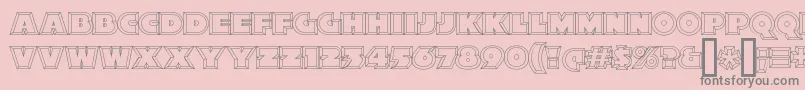 XylitolHollow-Schriftart – Graue Schriften auf rosa Hintergrund