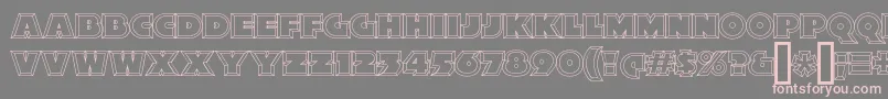 XylitolHollow Font – Pink Fonts on Gray Background