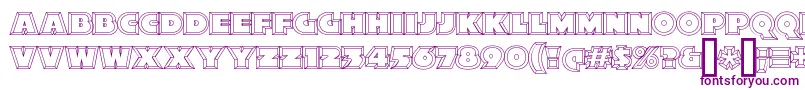 XylitolHollow Font – Purple Fonts on White Background