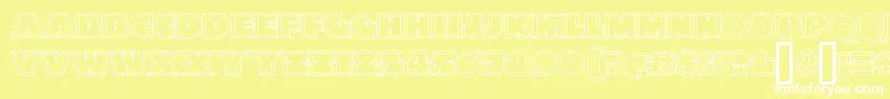 XylitolHollow Font – White Fonts on Yellow Background