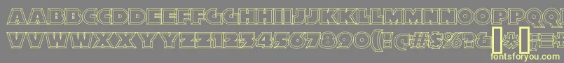 XylitolHollow Font – Yellow Fonts on Gray Background