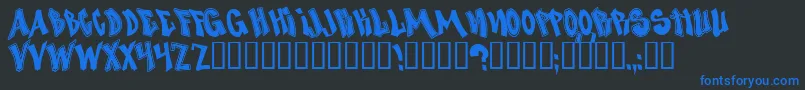 NosegrindDemo Font – Blue Fonts on Black Background