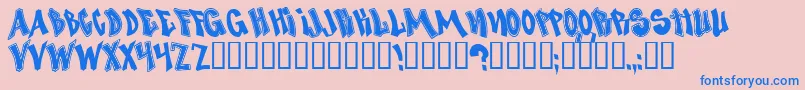 NosegrindDemo Font – Blue Fonts on Pink Background