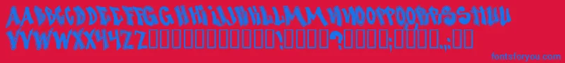 NosegrindDemo Font – Blue Fonts on Red Background