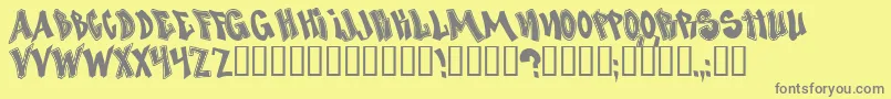 NosegrindDemo Font – Gray Fonts on Yellow Background