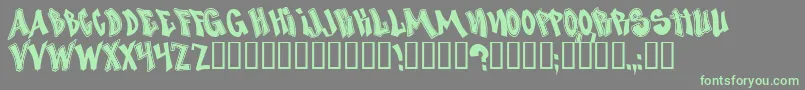 NosegrindDemo Font – Green Fonts on Gray Background