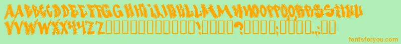NosegrindDemo Font – Orange Fonts on Green Background