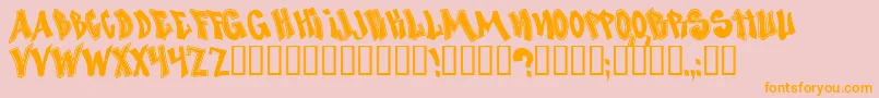 NosegrindDemo Font – Orange Fonts on Pink Background