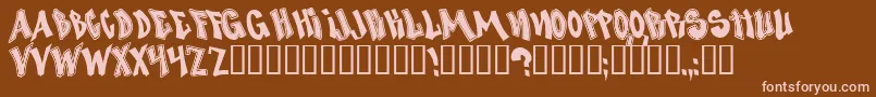 NosegrindDemo Font – Pink Fonts on Brown Background