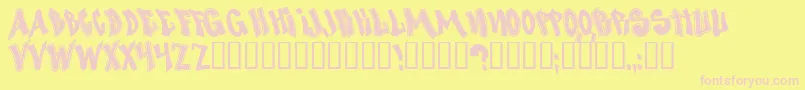 NosegrindDemo Font – Pink Fonts on Yellow Background