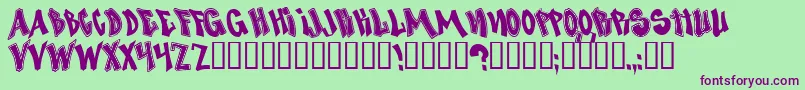 NosegrindDemo Font – Purple Fonts on Green Background