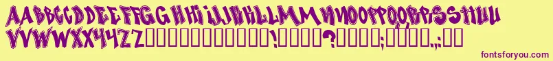NosegrindDemo Font – Purple Fonts on Yellow Background
