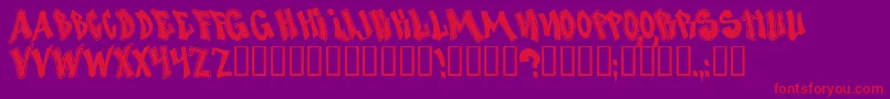 NosegrindDemo Font – Red Fonts on Purple Background