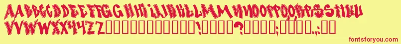 NosegrindDemo Font – Red Fonts on Yellow Background