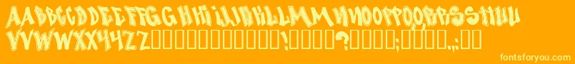 NosegrindDemo Font – Yellow Fonts on Orange Background