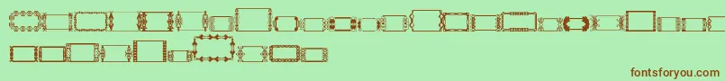 fuente SlButton1 – Fuentes Marrones Sobre Fondo Verde
