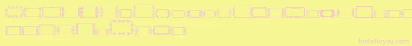 SlButton1 Font – Pink Fonts on Yellow Background