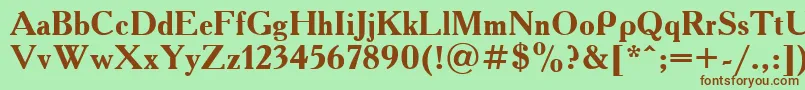 Academy.KzBold Font – Brown Fonts on Green Background