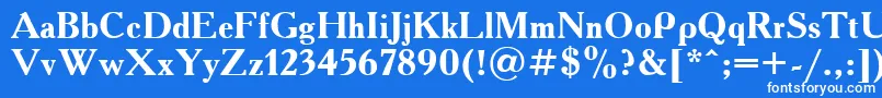 フォントAcademy.KzBold – 青い背景に白い文字