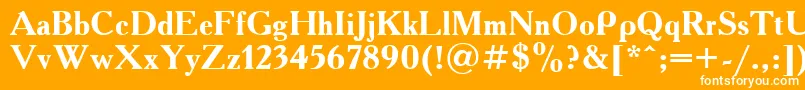 フォントAcademy.KzBold – オレンジの背景に白い文字