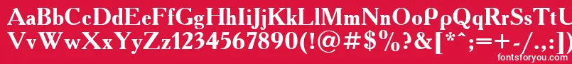 Academy.KzBold Font – White Fonts on Red Background