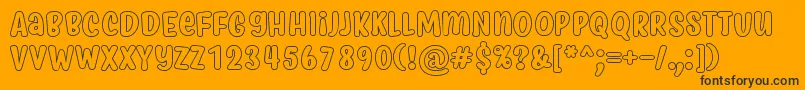 MyfridaHollow Font – Black Fonts on Orange Background