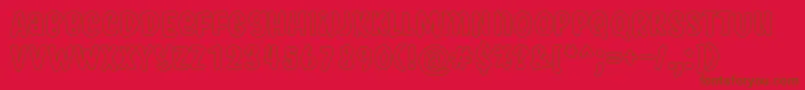 Шрифт MyfridaHollow – коричневые шрифты на красном фоне