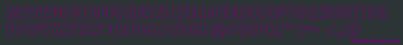 MyfridaHollow Font – Purple Fonts on Black Background