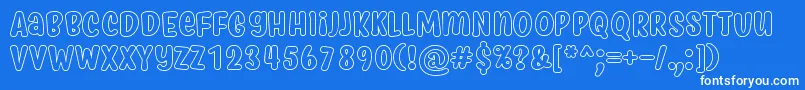 MyfridaHollow Font – White Fonts on Blue Background