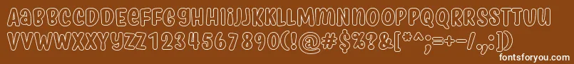 MyfridaHollow Font – White Fonts on Brown Background