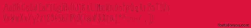 WsEgg-fontti – mustat fontit punaisella taustalla