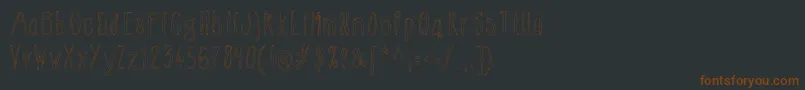 WsEgg-fontti – ruskeat fontit mustalla taustalla