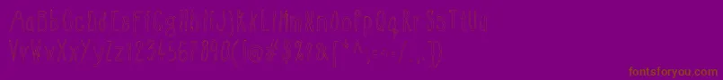 WsEgg-fontti – ruskeat fontit violetilla taustalla