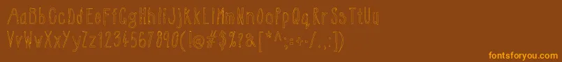 WsEgg Font – Orange Fonts on Brown Background