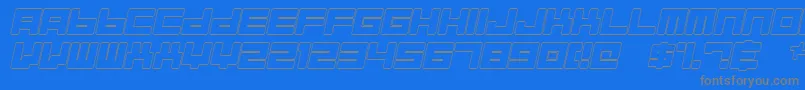 Шрифт AlmanaqueOutlineItalic – серые шрифты на синем фоне