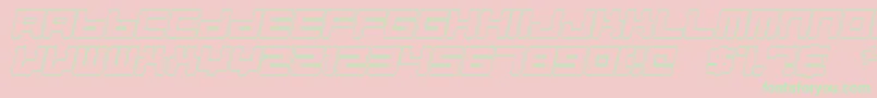 AlmanaqueOutlineItalic Font – Green Fonts on Pink Background