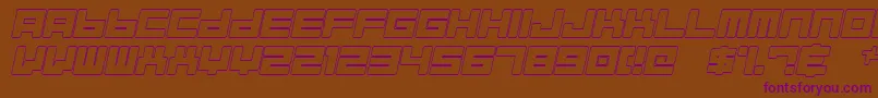 Шрифт AlmanaqueOutlineItalic – фиолетовые шрифты на коричневом фоне
