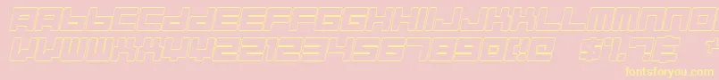 fuente AlmanaqueOutlineItalic – Fuentes Amarillas Sobre Fondo Rosa