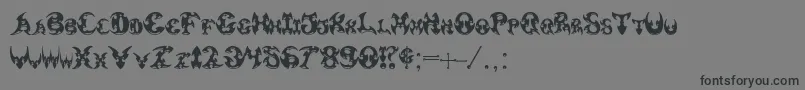 Pauls3DTribal Font – Black Fonts on Gray Background