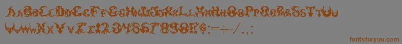 Pauls3DTribal Font – Brown Fonts on Gray Background