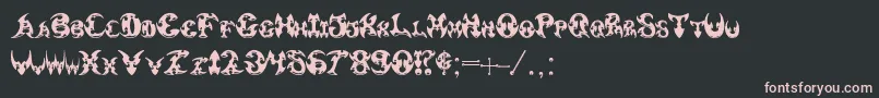 Pauls3DTribal Font – Pink Fonts on Black Background