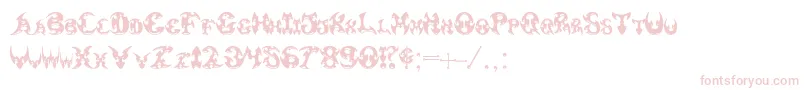 Pauls3DTribal Font – Pink Fonts on White Background